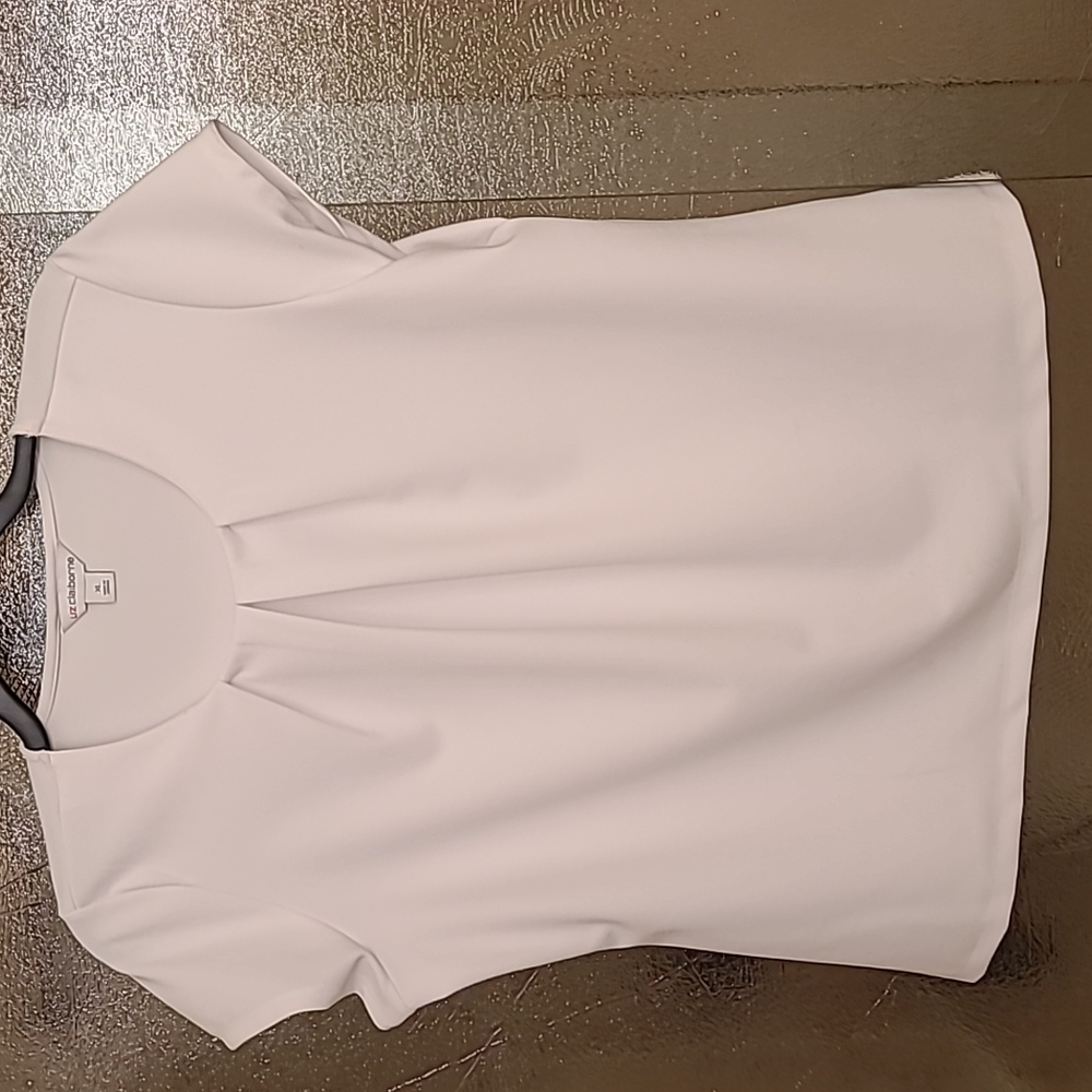 Women's white short sleeved blouse